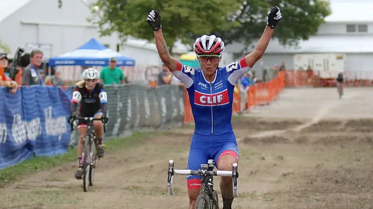 Katerina Nash wins the 2016 Jingle Cross Day 3 UCI C1 race on Sunday. Elite Women. © D. Mable / Cyclocross Magazine