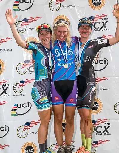 Kemmerer, Ferrier-Bruneau and Greaser. Elite Women, Day 1 of the 2016 11th Annual Nittany Lion Cross - Breinigsville, PA © Todd M. Leister / Leister Images