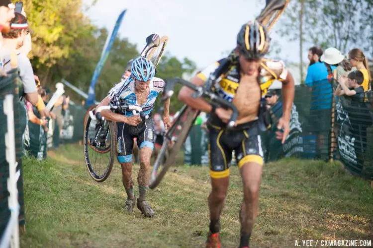 Mt. Krumpit provided one of the hilliest courses the Europeans have ever faced. 2016 Jingle Cross Day 1, Elite Men. © A. Yee / Cyclocross Magazine