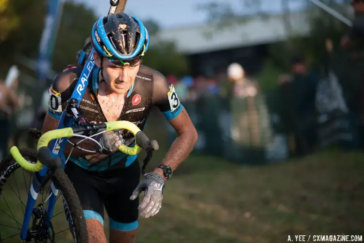Jamey Driscoll has typically done well at Jingle Cross, but suffered on the day. 2016 Jingle Cross Day 1, Elite Men. © A. Yee / Cyclocross Magazine