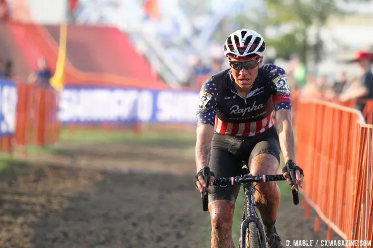 Powers with a rough day at work. 2016 Jingle Cross World Cup, Elite Men. © D. Mable / Cyclocross Magazine