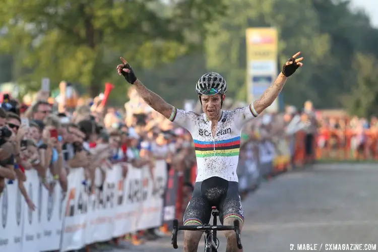 Wout van Aert is undefeated this season. 2016 Jingle Cross World Cup, Elite Men. © D. Mable / Cyclocross Magazine