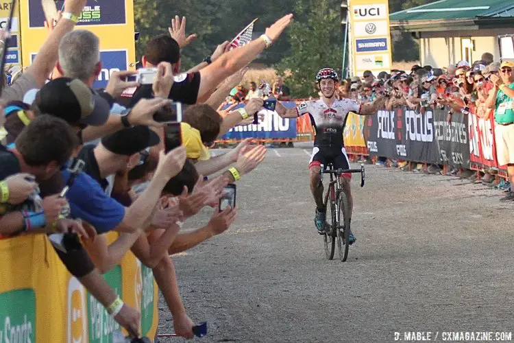 Sweeck was pleased with his second World Cup podium in a row. 2016 Jingle Cross World Cup, Elite Men. © D. Mable / Cyclocross Magazine