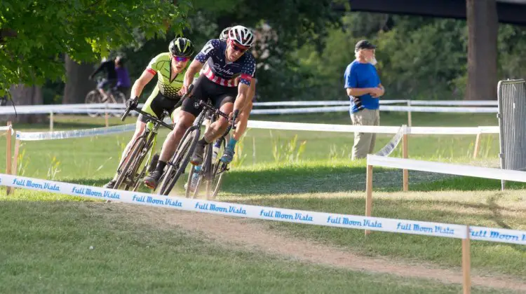 Powers said he was racing Sunday's race for training, purposely letting gaps open and then closing them down. Rochester Cyclocross 2016, Day 2, Elite Men. © Lee Barber