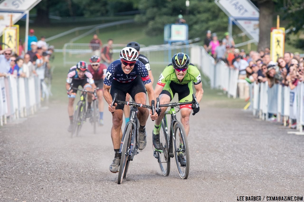 Powers and Hyde went to the line in 2016. Rochester Cyclocross 2016, Day 2, Elite Men. © Lee Barber