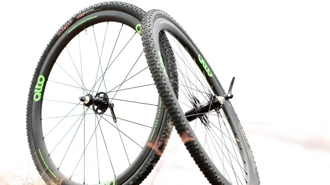 The company is also offering a carbon clincher in the CCX40, but it's not tubeless yet. Alto Cycling wheels, Interbike 2016 © Cyclocross Magazine