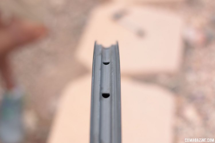 Perhaps what excited us the most is the 29er prototype rim. 28mm internal width, tubeless. Coming soon. Alto Cycling wheels, Interbike 2016 © Cyclocross Magazine