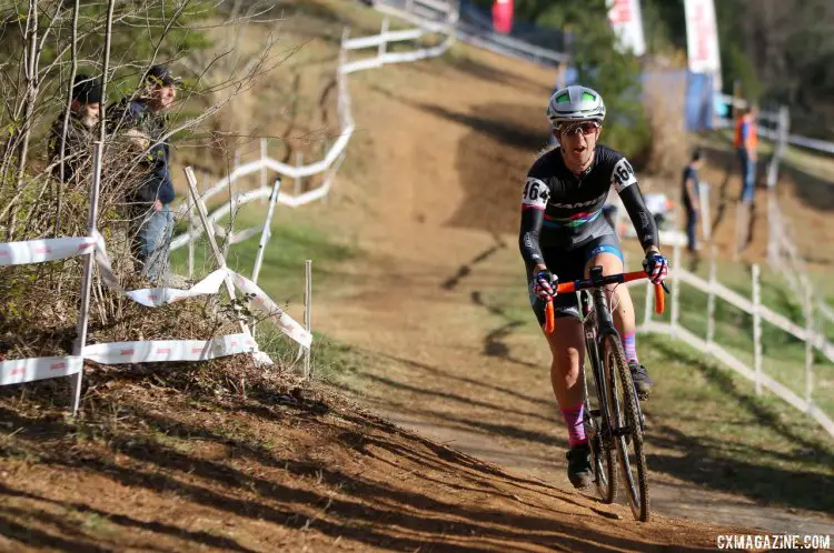 Jessica Cutler races to develop talented young women cyclocross racers from the Pacific Northwest. photo: racing to second - Singlespeed Women, 2016 Cyclocross National Championships. © Cyclocross Magazine