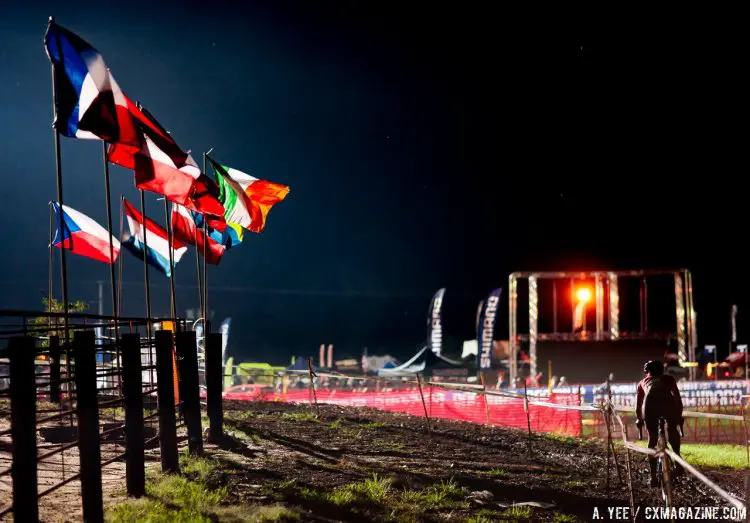 The time gaps were huge, and riding on the course became a lonely affair. 2016 Jingle Cross Day 1 Night Race - Elite Women. © A. Yee / Cyclocross Magazine