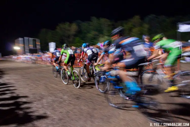 The race for the...trudge in the mud. 2016 Jingle Cross Day 1, Elite Men. © A.Yee / Cyclocross Magazine