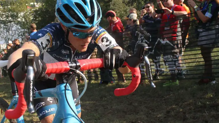 Compton in control. 2016 Jingle Cross World Cup, Elite Women. © D. Mable / Cyclocross Magazine