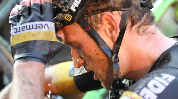 All faced the same heat and humidity in Iowa City, but the Europeans suffered more than most. 2016 Jingle Cross World Cup, Elite Men. © D. Mable / Cyclocross Magazine