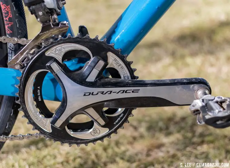 WickWerks 34/44 chainring set. Katie Compton's Trek Boone at CrossVegas 2016 and JingleCross. © C. Lee / Cyclocross Magazine