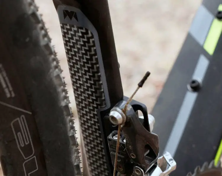 The kevlar lining makes another appearance on the back of the seat tube. © Cyclocross Magazine