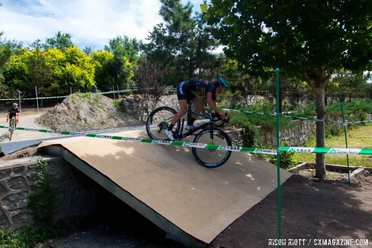 Lots of man-made features at the Qiansen Trophy Cyclocross Race #2 in Fengtai Changxindian. © R. Riott / Cyclocross Magazine
