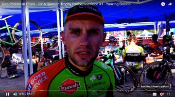 Rob Peeters talks with Cyclocross Magazine after his UCI C1 win on Day 1 of the 2016 Qiansen Trophy event.