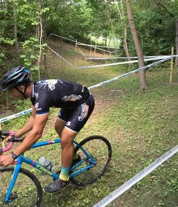 The woods brings both shade, fun and challenge for amateurs and pros alike. The 2016 Rochester Cyclocross UCI Weekend has plenty of vertical and some "natural" barriers to add intrigue. photo: courtesy