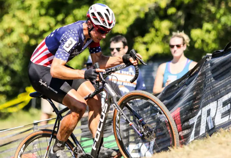 Jeremy Powers crashed and did not finish, but gave chase early in the race. Elite Men, 2016 Trek CXC Cup Day 2 © Jeff Corcoran