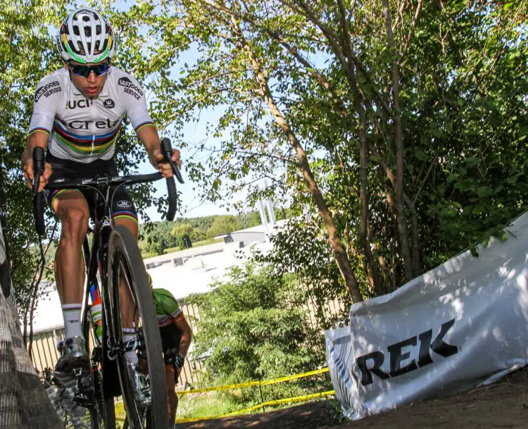 Wout van Aert looked to be on cruise control on Sunday. Elite Men, 2016 Trek CXC Cup Day 2 © Jeff Corcoran