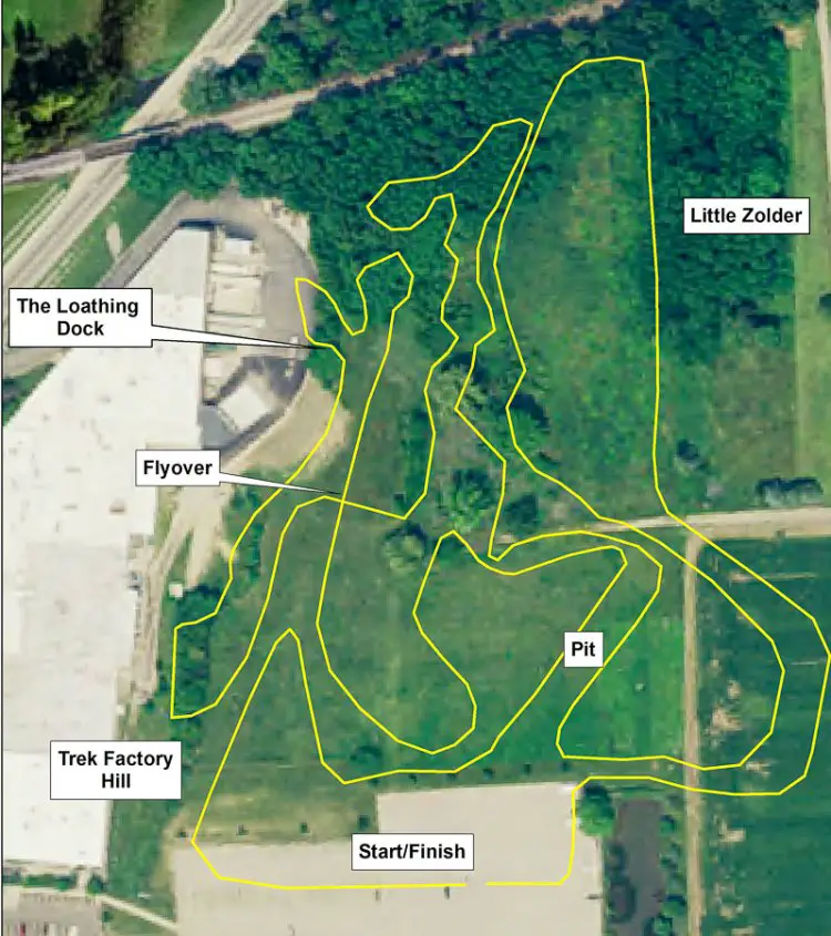 The course map. 2016 Trek CXC Cup cyclocross course preview. © Zachary Schuster