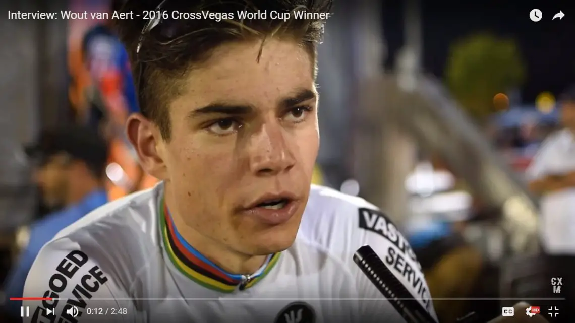 Interview: Wout van Aert - 2016 CrossVegas World Cup
