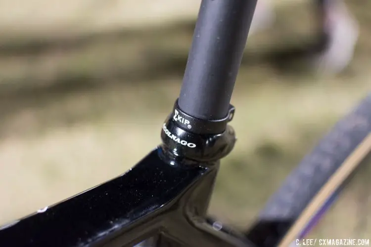 The Ekip seatpost clamp works well to mark seat height, although it reportedly helps prevent seatpost slipping too. © C. Lee / Cyclocross Magazine