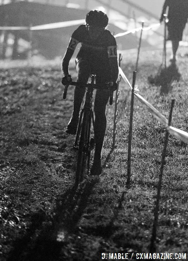 Wyman in control. 2016 Jingle Cross Day 1 Cyclocross Night Race. © D. Mable / Cyclocross Magazine