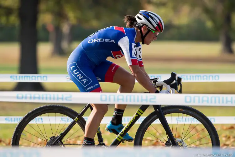 Being ineligible to compete in the Pan Am Championships the previous day meant fresh legs for Nash. © Kent Baumgardt