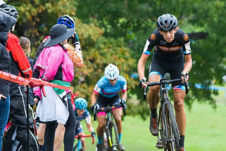 Helen Wyman leading McFadden and Compton at 2016 Charm City Day 1. Elite Women. © Ricoh Riott