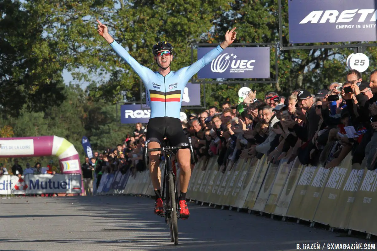 Aerts, your new 2016 European Cyclocross Champion. © B. Hazen / Cyclocross Magazine