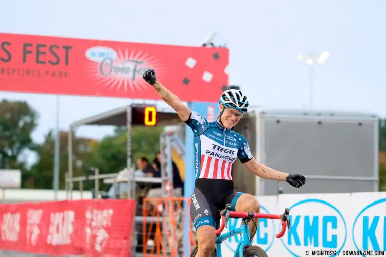 Katie Compton goes back-to-back, wins 2016 KMC Cross Fest Day 2. © C. McIntosh / Cyclocross Magazine