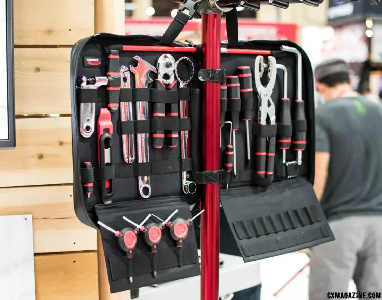 Feedback Sports Team Edition tool kit can hang from their workstand, making for a portable, fully functional repair station. © Clifford Lee
