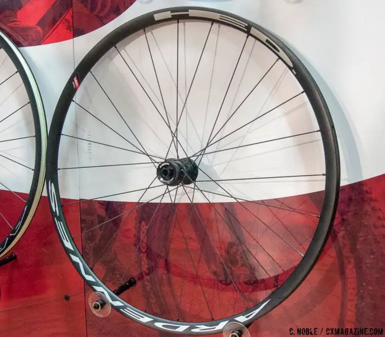 Rims on disc-specific wheelsets are sometimes the same as rim brake versions, just without rim machining. HED's Tubular Ardennes SL wheel set has a disc-specific extrusion, which allows for the rim to be lighter in the areas where the braking surface would be for cantilevers. This material reduction is visible in this image. © C. Noble / Cyclocross Magazine