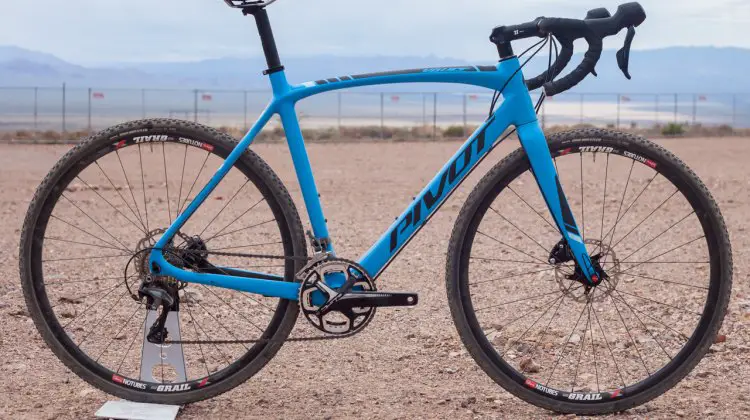 Pivot’s only cyclocross offering for 2017 on display at this year’s Interbike Outdoor Demo. The Pivot Vault with the Ultegra Pro build kit retails for $3999 USD. © Cyclocross Magazine
