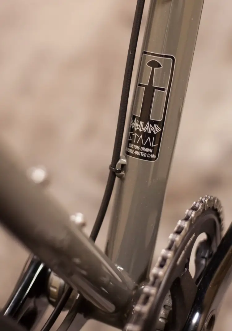 The RAVN is built with custom triple-butted, heat-treated Rawland Staal 4130 chromoly steel. © Cyclocross Magazine