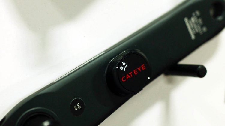 Cateye claims that what makes this power meter unique is its ability to measure power through tri-axial strain that the crank arm is subjected to under torque. © Cyclocross Magazine
