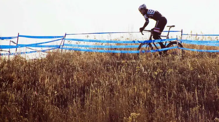 Verona, Wisconsin's Badger Prairie park never fails to deliver top-level cyclocross racing. 2012 Nationals, Masters 45-49. © Cyclocross Magazine