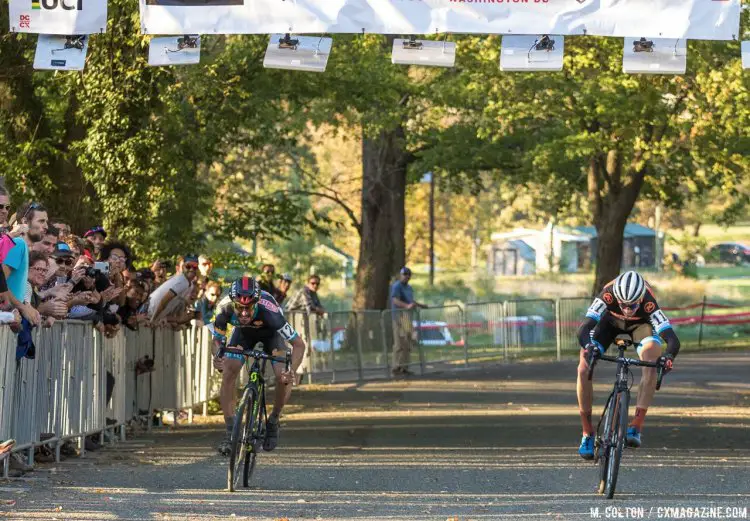 The Men's race came down to a photo finish with Kerry Werner Jr. just barealy snatching the win from Dan Timmerman © Mark Colton