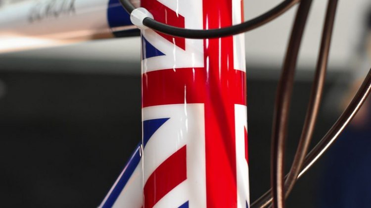 The union jack paint scheme points to the bike's origin © C. Lee / Cyclocross Magazine