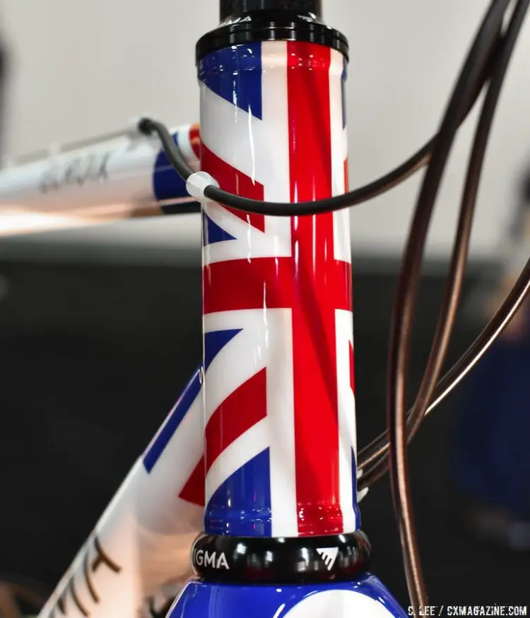 The Union Jack paint scheme points to the bike's origin © C. Lee / Cyclocross Magazine