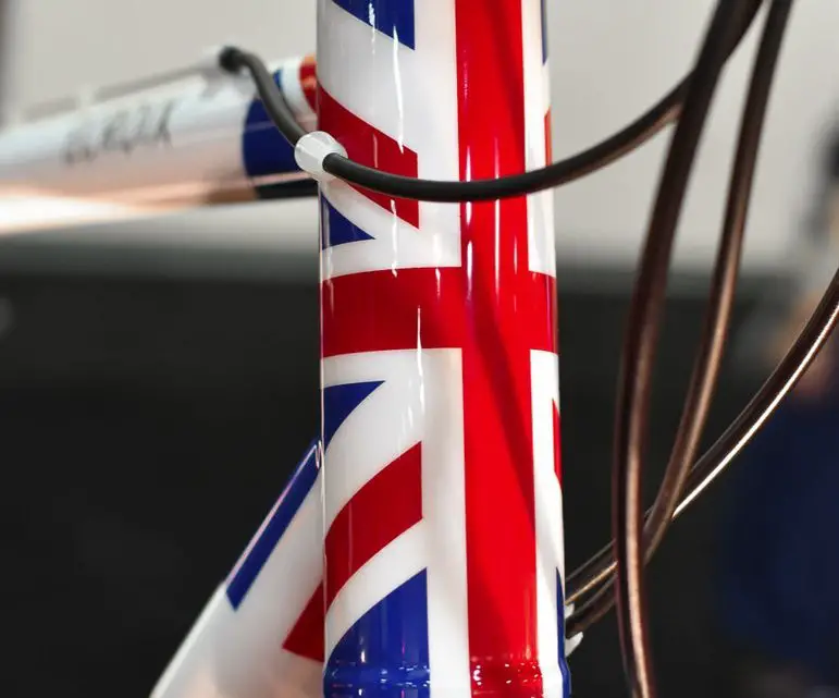 The union jack paint scheme points to the bike's origin © C. Lee / Cyclocross Magazine