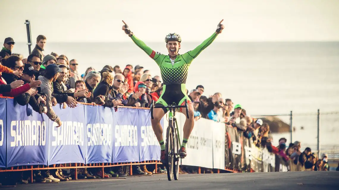 Curtis White rode away for the win on day 1 for the Elite Men. 2016 GP of Gloucester Day 1. photo: Angelica Dixon