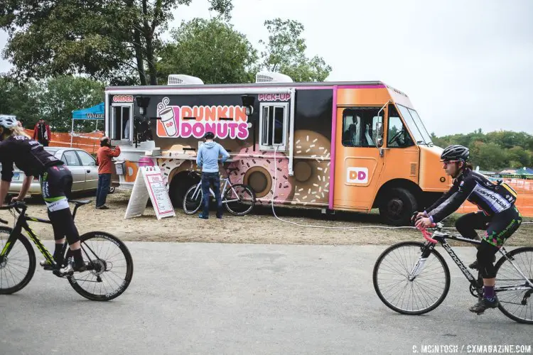 A Dunkin Donuts truck was not an unexpected addition to one of the most popular New England races. 2016 KMC Cross Fest Day 2. © Chris McIntosh / Cyclocross Magazine