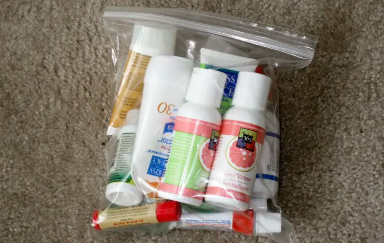 A simple 1-quart Ziploc bag can work well to store all your toiletries. If you ever fly to races, having your toiletries comply with TSA regulations makes life easier, keeping them under 3.4 ounces and all within a 1 quart bag. photo: Jack Kennard