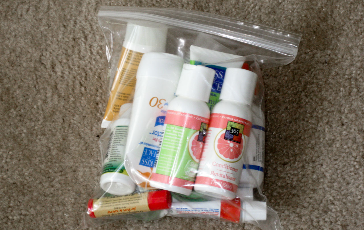 A simple 1-quart Ziploc bag can work well to store all your