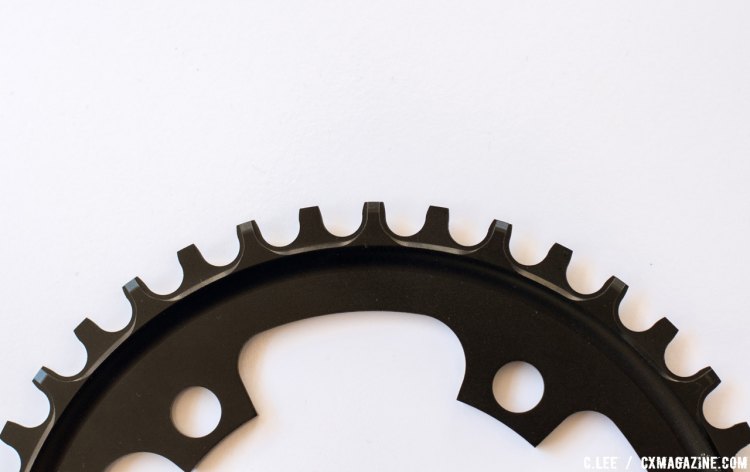 Backside of Praxis Wave Technology chainring © Cliff Lee