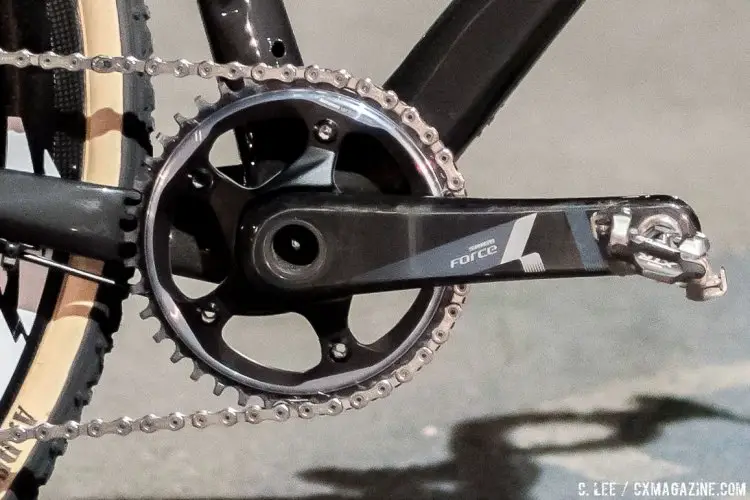 40t X-Sync ring and Shimano XTR M9000/M980 SPD pedals. Sophie de Boer's CrossVegas World Cup-winning "mystery" cyclocross bike - a Bailey / Louis Garneau / Alan. © C. Lee / Cyclocross Magazine