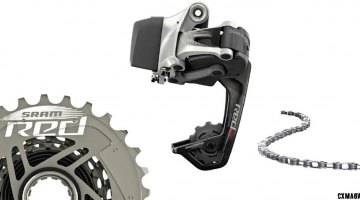 SRAM RED eTap WiFli upgrade kit: RED 11-speed chain, XG1190 11-32 cassette, RED eTap WiFli rear derailleur.