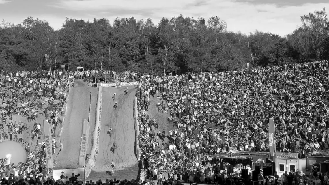 The stadium of cyclocross. 2016 Superprestige Zonhoven - men's race. © Bart Hazen / Cyclocross Magazine