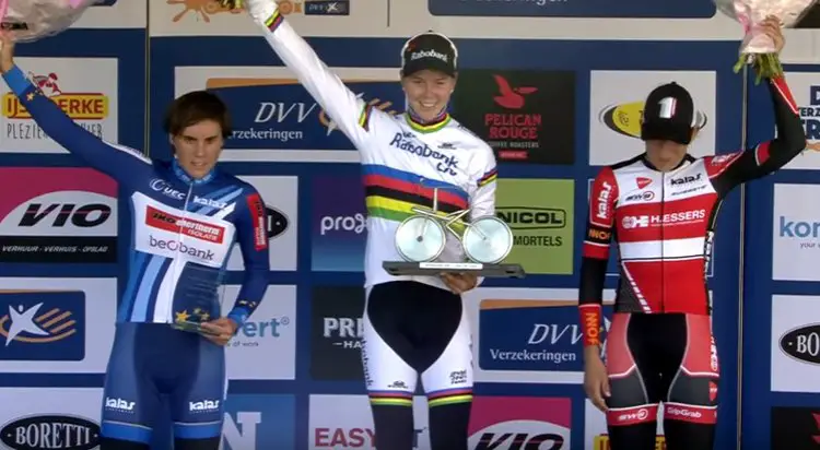 Thalita de Jong tops the podium for the women in Ronse.